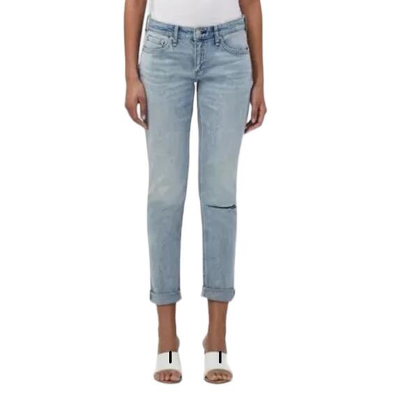 Rag & Bone jeans Dre low rise slim boyfriend light blue size 27 - Picture 1 of 10